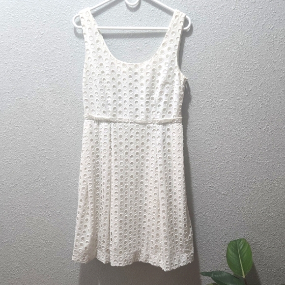 Ann Taylor Dresses & Skirts - Ann Taylor White Eyelet Mini Dress